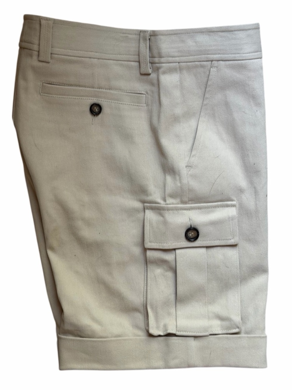 NWT 29, 30, 32 Mr Turk Westlake Men's Casual Cargo Shorts in Cream - Picture 7 of 8